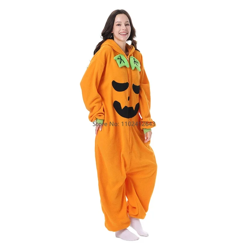 ELEIMOS Halloween Onesie calabaza para mujeres hombres adultos fruta Kigurumis pijamas dibujos animados pijama ropa de casa disfraz Cosplay