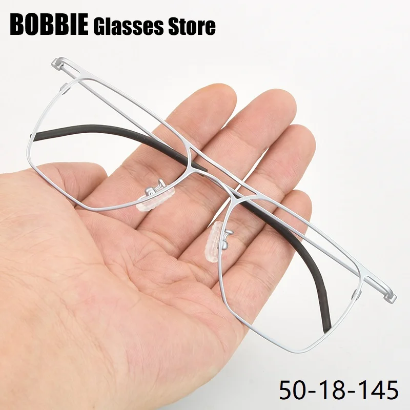 

Модные титановые оправы для очков, ультралегкие (6 г), с двойной перемычкой, для широкого лица, высокое качество