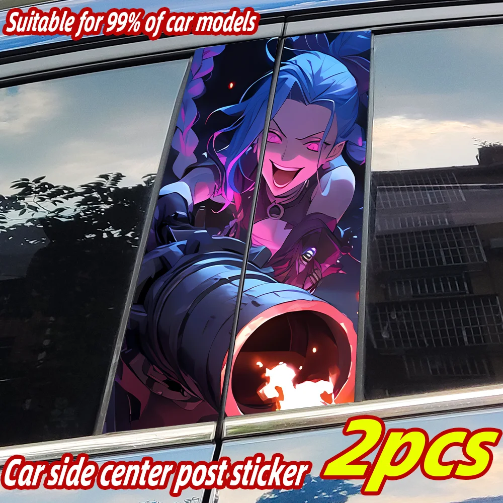 

Anime Jinx Car Stickers Funny Auto B Pillar Waterproof Center Column Decor Cover Scratches Car Doors Pillar Decals Accessories