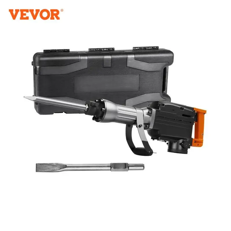 

VEVOR Demolition Jack Hammer 2200W Electric Jackhammer Heavy Duty 1350 BPM Concrete Breaker 2pcs Chisels Bit Chipping with Case