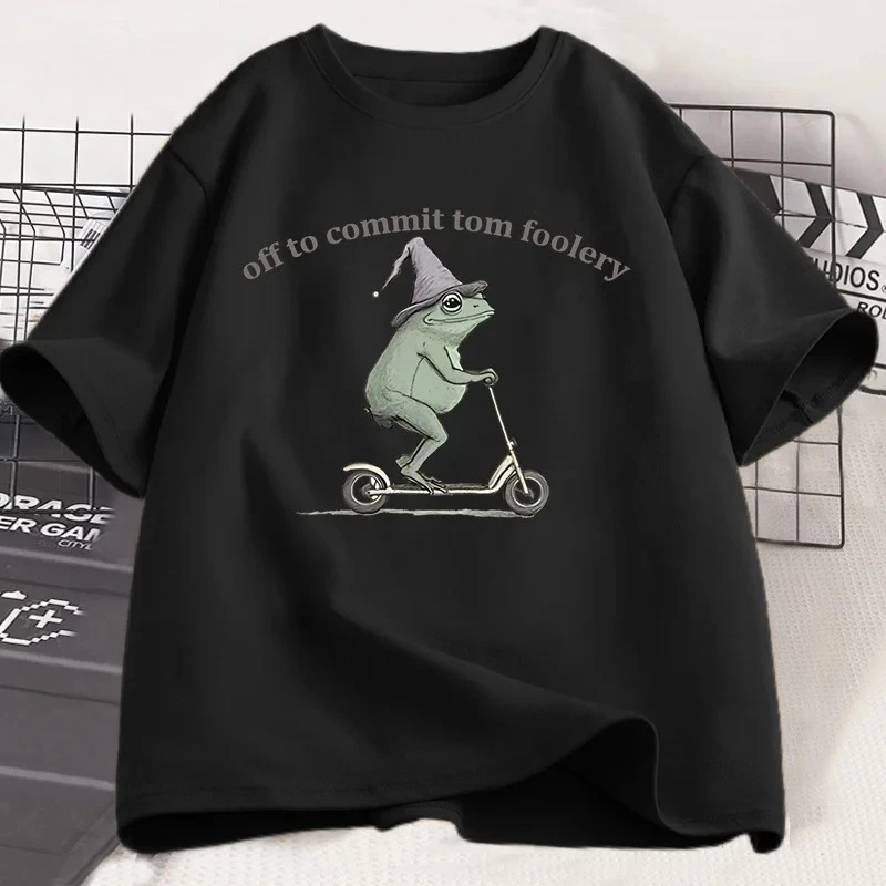 قبالة للتزام توم فولري الضفدع تي شيرت الراحة الألوان مضحك أقوال غريبة الأساسية فريد التي شيرت المحملة الكبار الرجال النساء ميمي الجرافيك #3