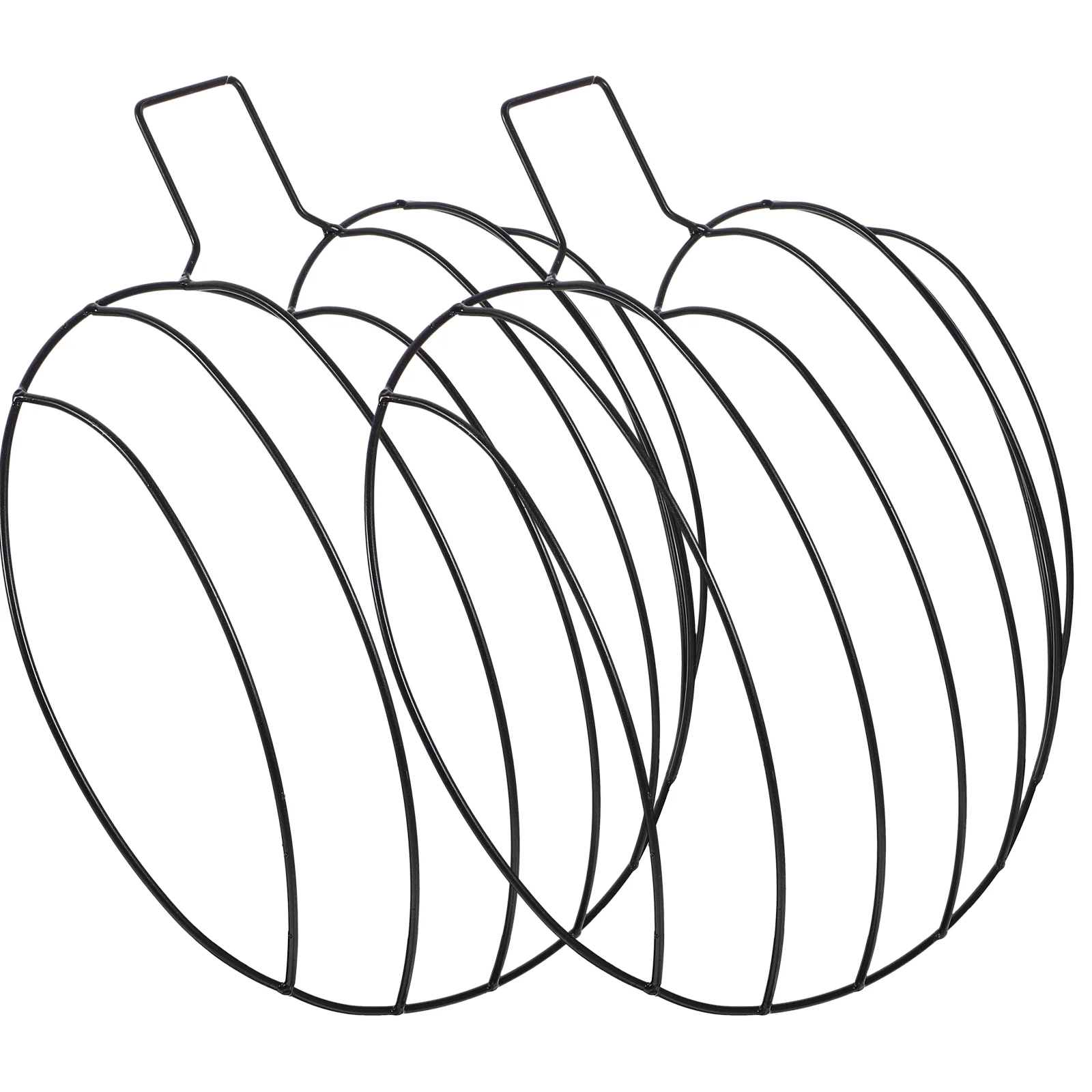 

2 Pcs Metal Wire Pumpkin Wreaths Frame Bee Cake Decorations Frames Iron Supplies