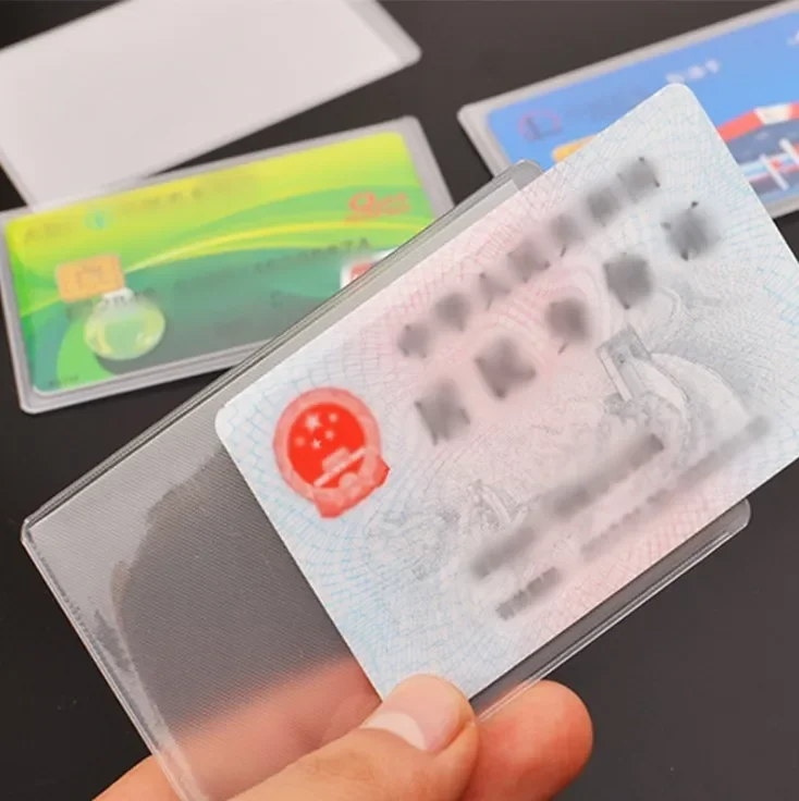 Carta di debito di credito in PVC patente di guida protezione antipolvere custodia per custodia ID portafoglio impermeabile in plastica morbida confezione da 16 inclusi