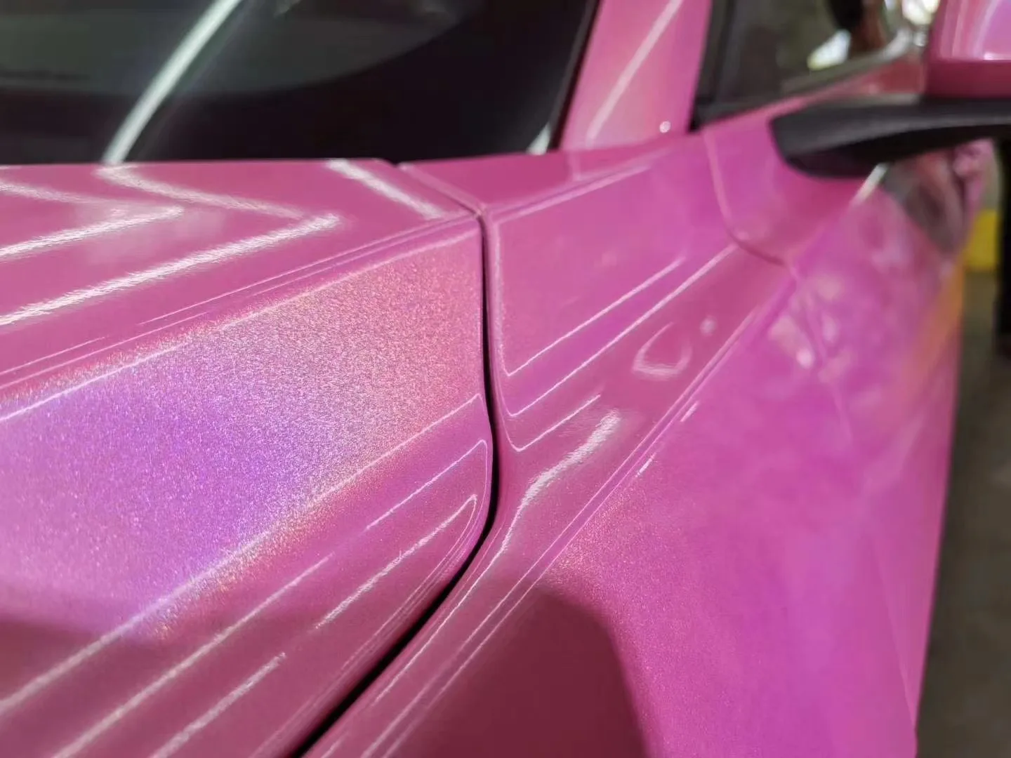 Seven-Color Rainbow Reflective PET Car Window Protective Shield Pink Paint Protection Film PVC Body Position Color-Changing