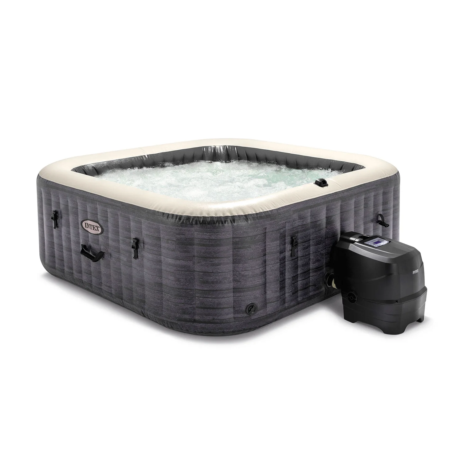 

STLF INTEX 28450NP Inflatable SPA with Hydromassage for 4 People Inflatable Rectangular Hot Tub 1.75mX1.75mX71cm