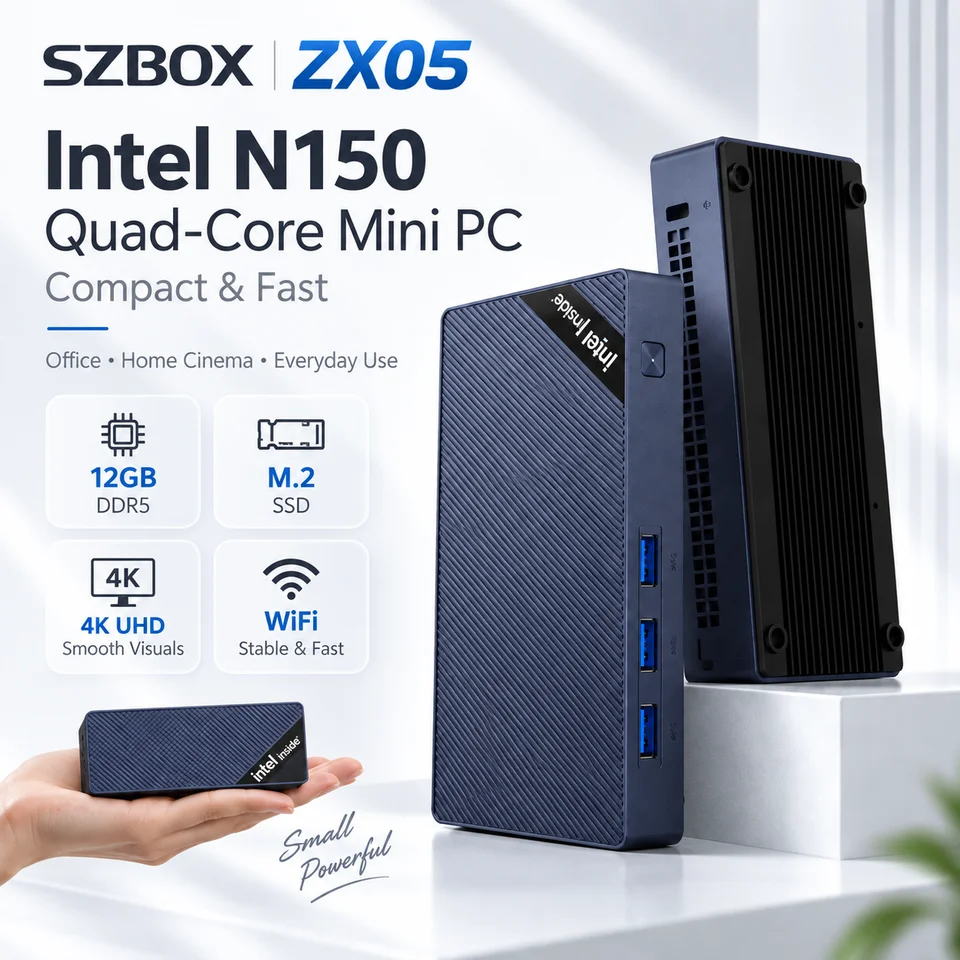 SZBOX Twin Lake N150 Mini PC 12GB DDR5 4K Gaming