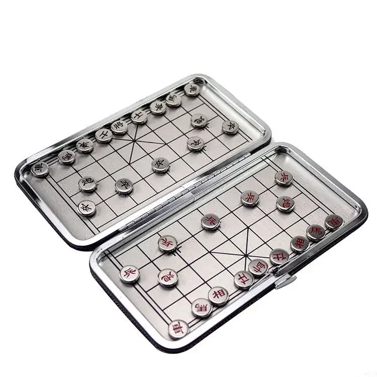 

2024 chinese style pocket magnetic mini chess stereoscopic foldable chess set business outings travel easy to carry chess outfit