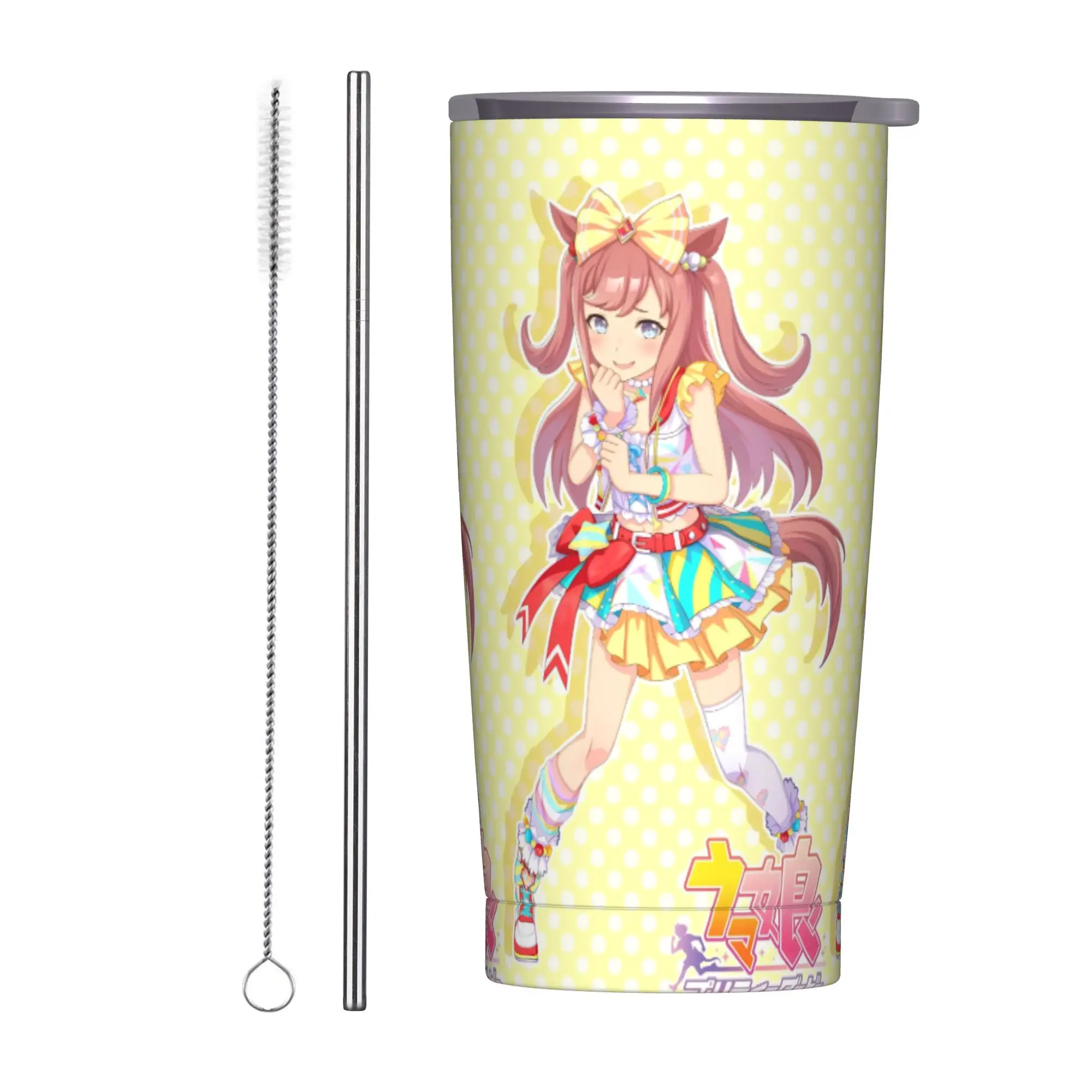 Stainless Steel Tumbler Agnes Digital UmaMusume Pretty Derby Coffee Mug  Insulated Cold Drink Mugs Cup Travel Water Bottle