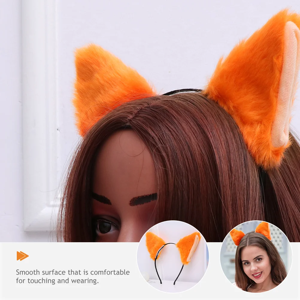 2 Stuks Hoofddeksel Dieren Kat Oren Hoofdbanden Pluche Accessoires Harige Haar Hoepels Auto Faux Konijn Cosplay Kostuum