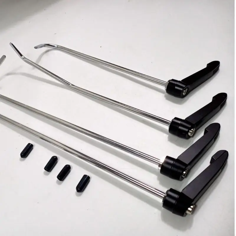 Pack Of 4 Auto Body Repair Pullers Steel Car Dent Removal Rod Rotatable Handle