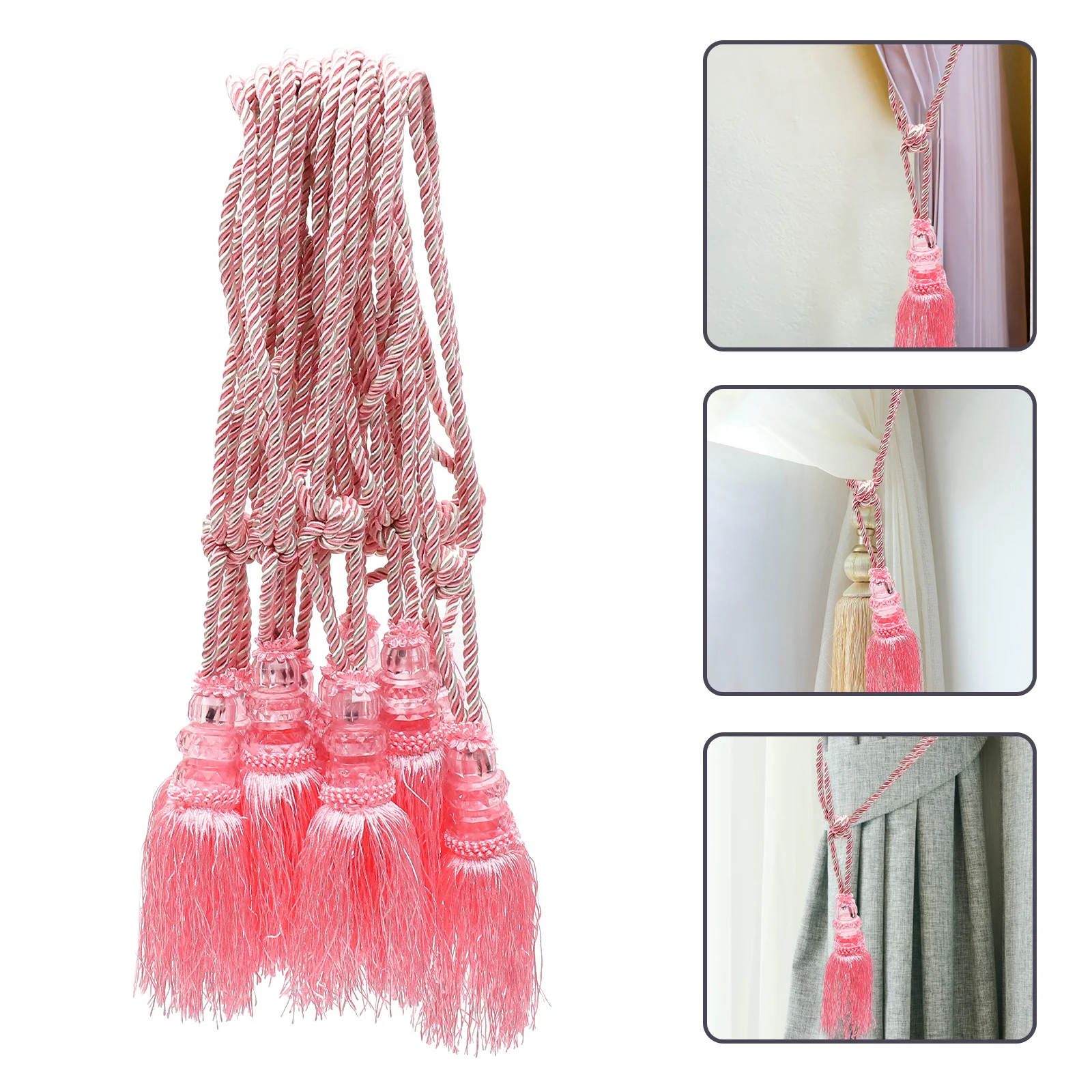 

10Pcs Curtain Tiebacks Decorative Tassel Fringe Trim for Curtains Cushions Upholstery DIY Craft Decoration Curtain Tiebacks
