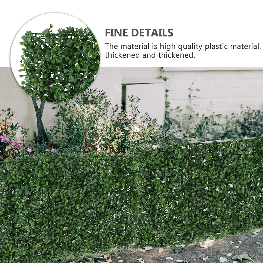 

2Pcs Artificial Greenery Backdrop Wall Plastic Fake Plant Decoration for Home Wedding Party Garden Scenery Greenery Backdrop