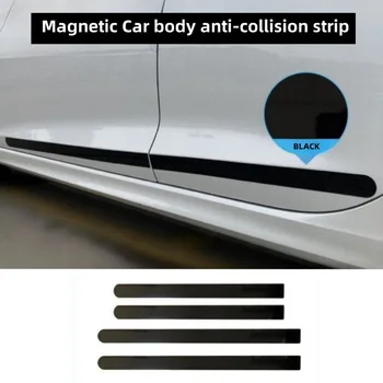 Zelfklevende/magnetische autodeur Anti-krasstrips Zwart Wit Rubberen lichaam Zijrandbeschermer Decoratie Beschermende stickers