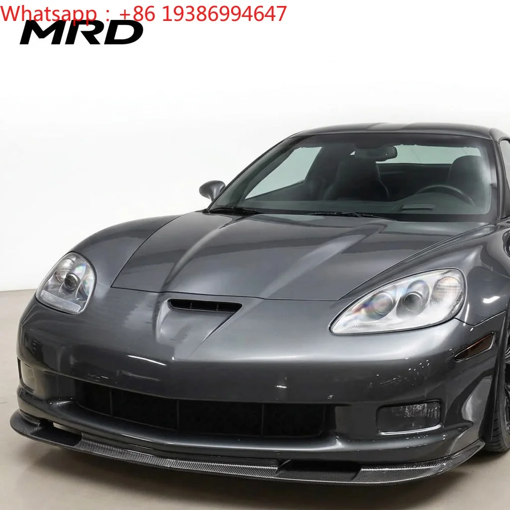 For MRD Carbon Fiber Front Bumper Lip for Corvette C6 Z06 ZR1 Grand Sport No for Stingray