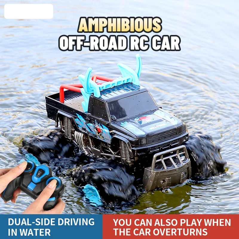 

New Amphibious RC Car 1:16 4WD Off-Road Remote Control Vehicle Double-Sided Flip Driving Drift Rc Cars