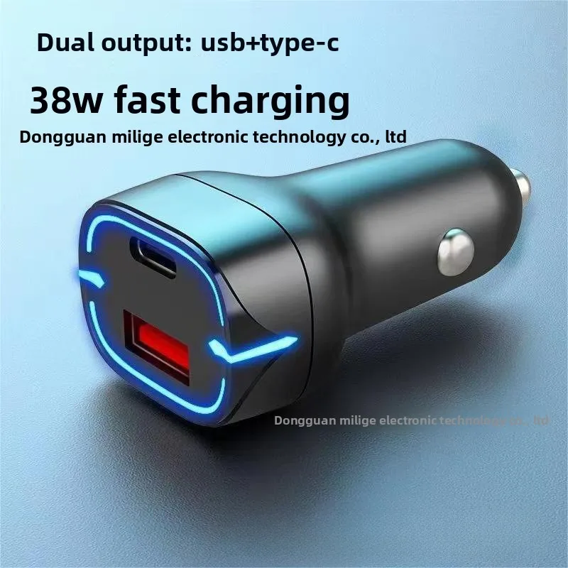 

2Port PD 75W car charger PD45W+PD30W car phone charger for HUAWEI iPhone Samsung Xiaomi fast charging cigarette lighter adapter