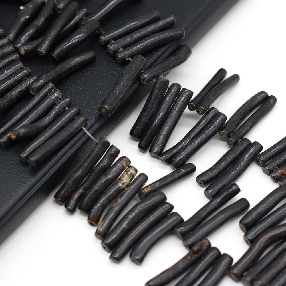 Natural Stone coral beads Top Drilled Large Irregular Natural Dyed Black Coral Pendant Beads For DIY Jewelry Making