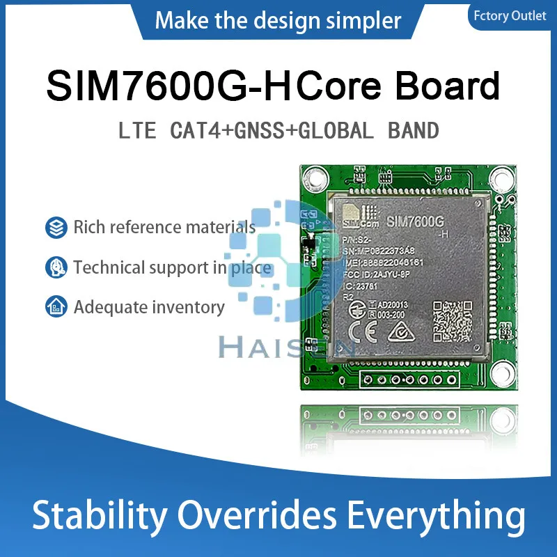 HAISEN SIMCOM SIM7600G-H Core Board 4G LTE  CAT4 GNSS Development Board Module Modem SIM7600G SIM7600