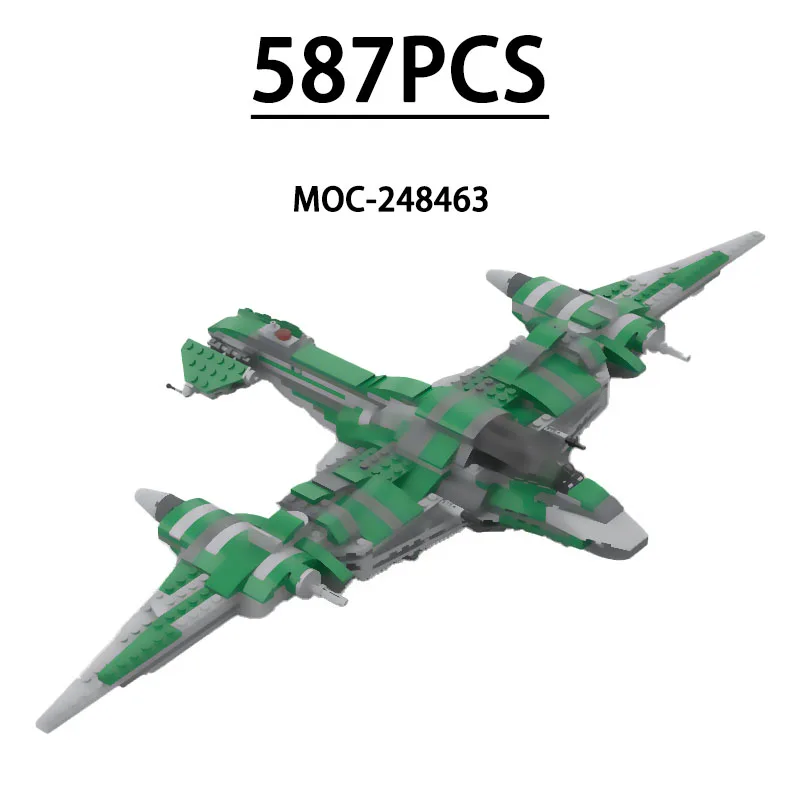 

MOC-248463 Конструктор-модель истребителя, 587 деталей, развивающая игрушка для детей на день рождения, Рождество, Новый год, подарок
