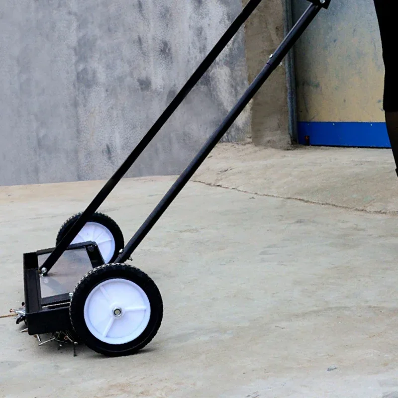 

New Ground Iron Picker Hand Push Type Strong Iron Suction Trolley Chip Clening Workshop Remover Magnetic Pickup Tool