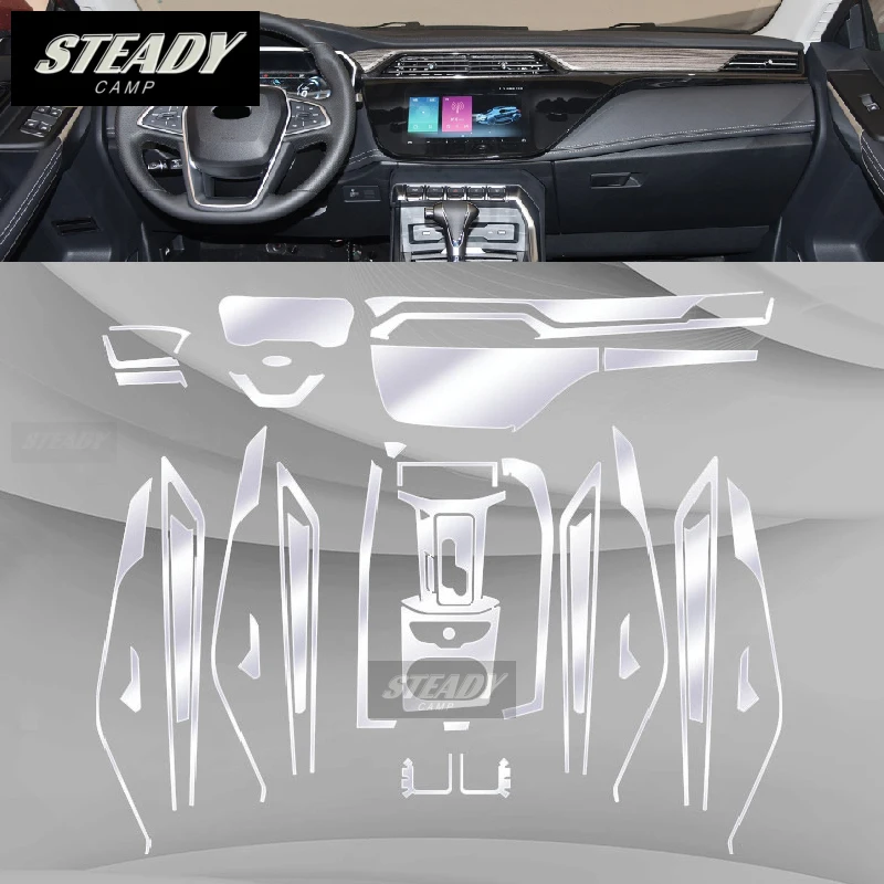 For Ford Territory 2019-2022 2023Car Interior Center Console Transparent TPU Protective Film Anti-scratc Repair Accessorie Refit