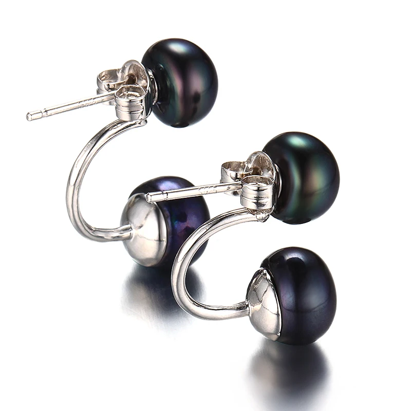 YWYC 925 Sterling Silver U Shape Stud Earrings for Women Natural Freshwater Pearl Earrings Jewlery Gift 2025 Newest