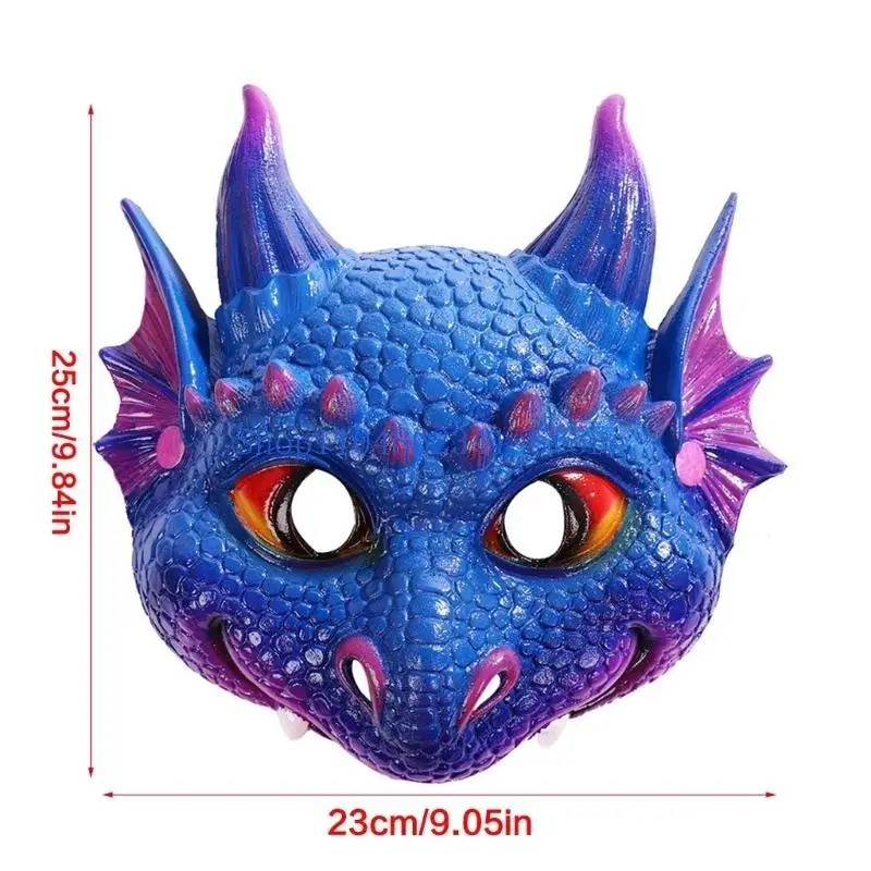 5asd Kid Mặt nạ rồng Lễ hội Mặt nạ hóa trang Đạo cụ tiệc Halloween Mặt nạ khủng long