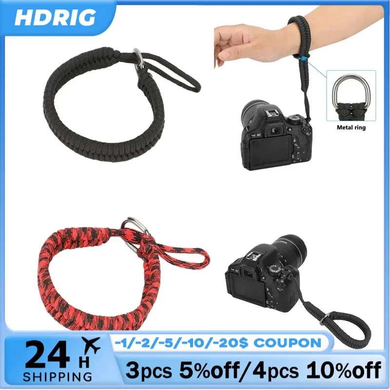 HDRIG Camera Strap Handmade Nylon Camera Wrist Strap Hand Grip Paracord Braided Wristband for Sony Panasonic DSLR Camera Rope