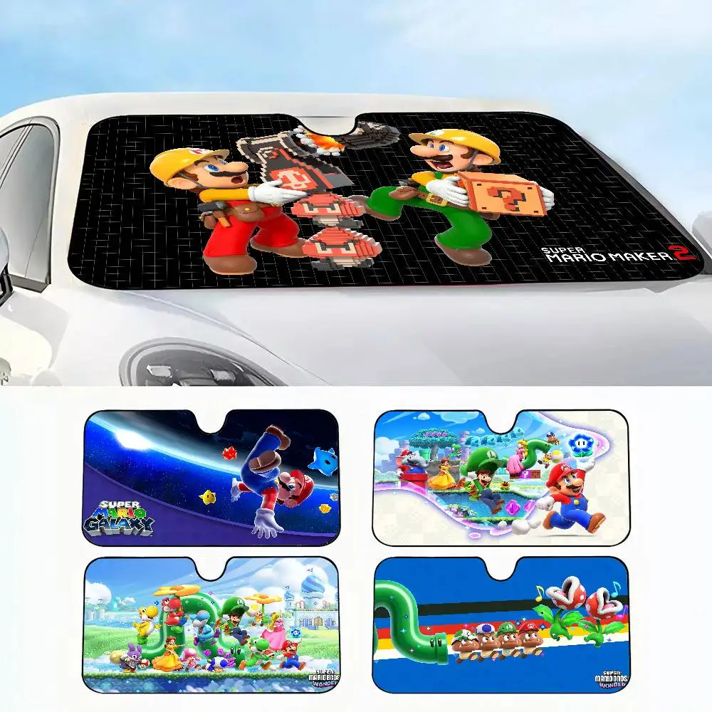 

MINISO Super Mario Bros Car SunShade Windshield Sun Shade Personalized Picture Block UV Rays Visor Protector