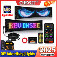 2025 NEW LED Matrix Pixel Panel, Scrolling Bright Advertising LED Signs, Flexible USB 5V LED Car Sign Bluetooth App Control