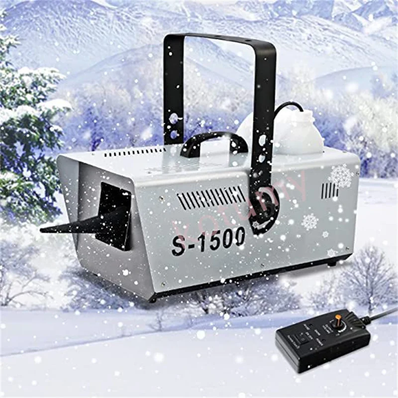 Pequeña máquina de nieve Artificial para interior, fabricante de copos de nieve de 1500W/600W para Navidad, Halloween, boda, teatro, fotografía, fiesta