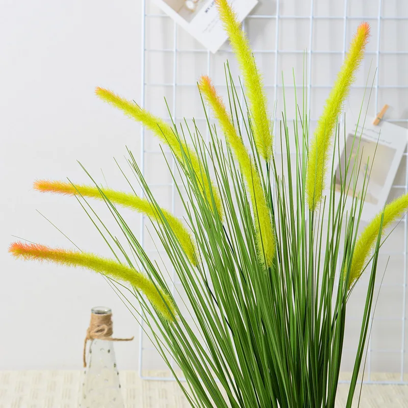 Simulation of horseshoe plants, dried flowers, reeds, rice, natural wheat ear handle bundle shooting props home