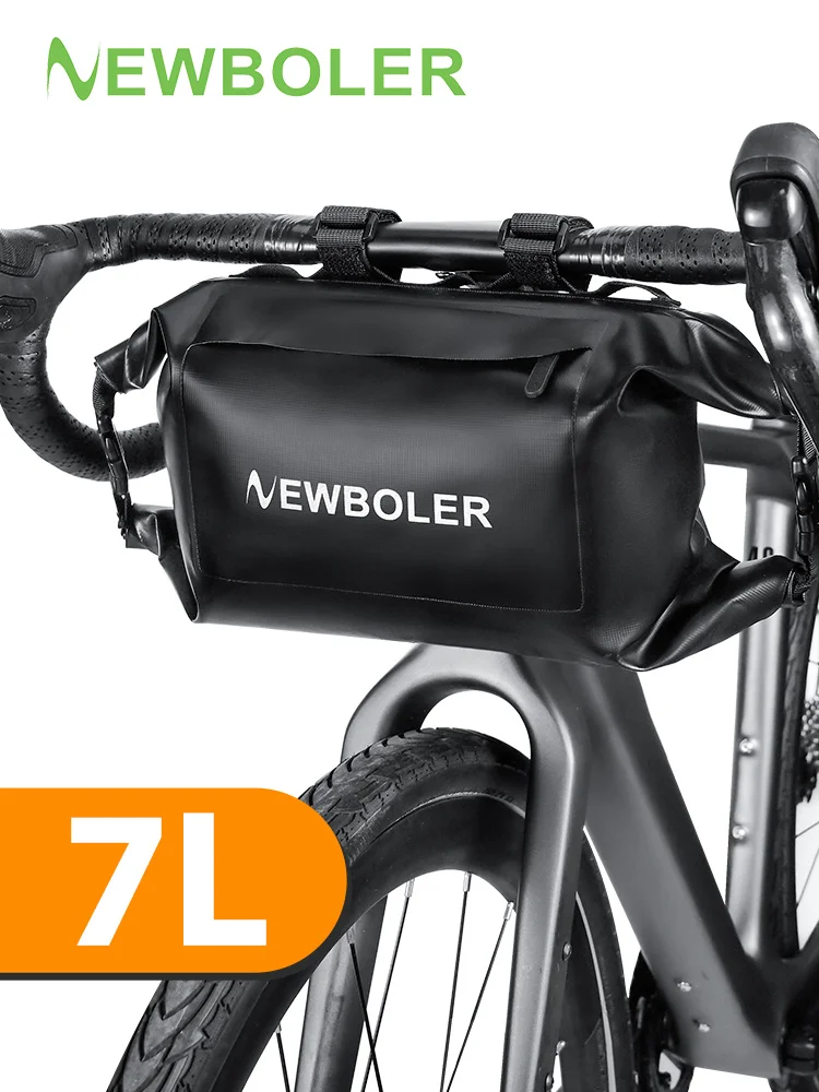 AliExpress NEWBOLER NEW 7L Bike Front Tube Bag Waterproof Bicycle Handlebar Basket Pack Cycling Front Frame Pannier Bicycle Accessories