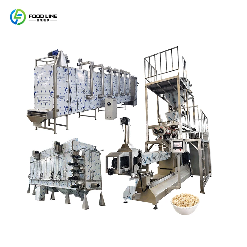 Custom Granule Material Cooling Corn Flakes Barroom Making Machine Uniform Cooling Effect Small Corn Flakes Making Machine