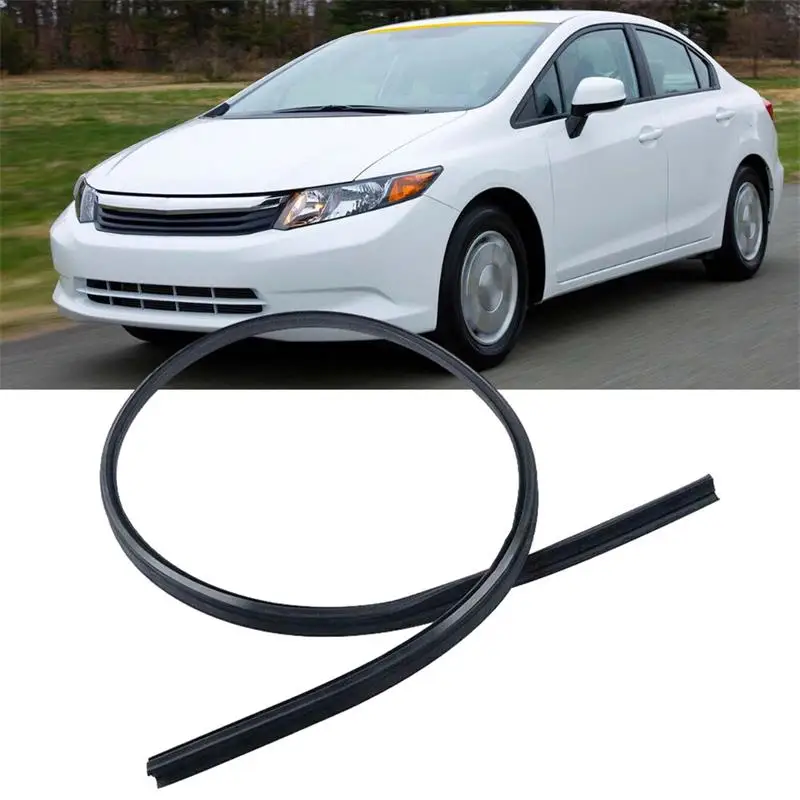 

Black Rubber Car Front Upper Windshield Reveal Surround Molding Trim for Honda Civic 2006 2007 2008 2009 2010 2011 73150-SNA-003