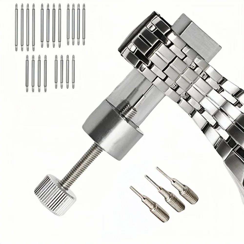 Metall-Einstellwerkzeug zur Demontage von Uhrenarmbändern, Stiftentferner für Uhrenarmbänder, Verstellwerkzeug mit Rohstiftentferner für Uhrenreparatur