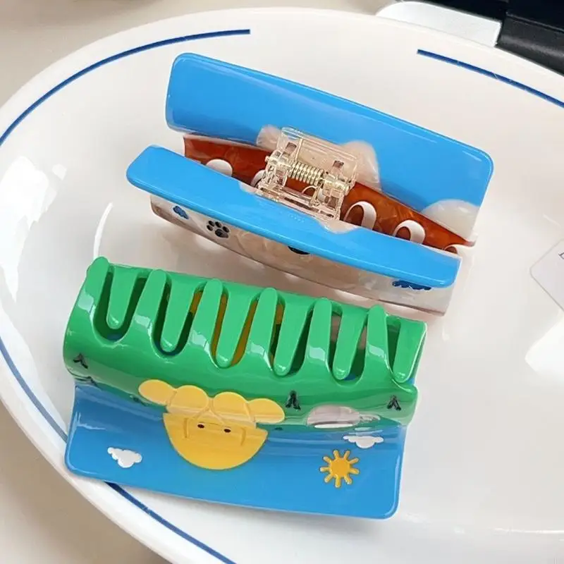 Pinza para animales dibujos animados para mujer, herramienta estilismo cola caballo diseño para