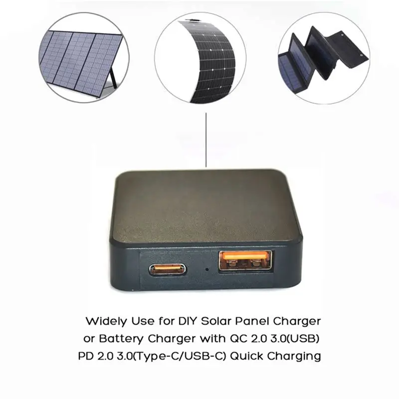 EYFL-QC/PD 2.0 3.0 Solar Controller 5V 9V 12V USB-A/USB-C/Type-C Output Port Voltage Stabilizer Solar Panel Regulator - view 2
