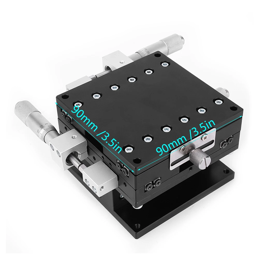 LD90-LM XYZ 3-Axes Trimming  Manual Linear Stage Tuning Sliding Table 90 x 90mm Manual Linear Stage Trimming