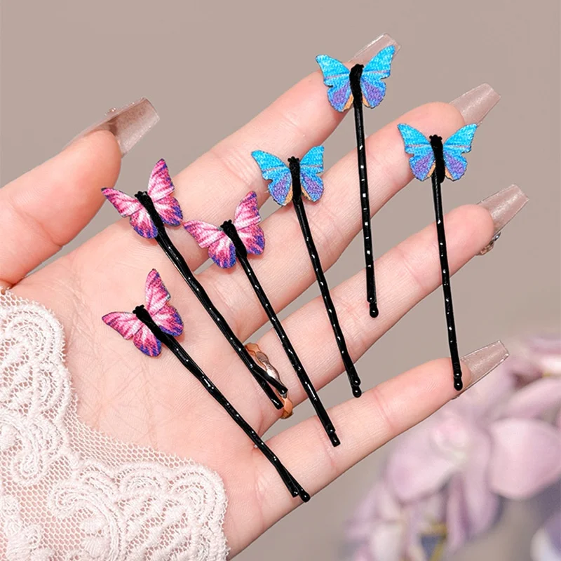 4–12 Stück Schmetterlings-Haarspangen, blaue Schmetterlings-Haarspangen, Braut- und Hochzeitsdekoration, Haarspangen, Braut-Haarschmuck für Frauen – Detail 11