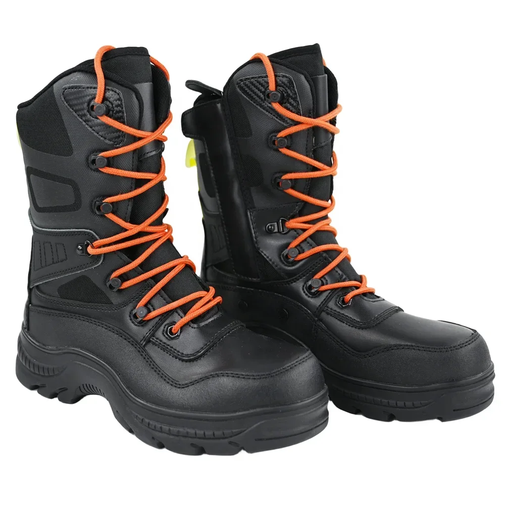 For ANBEN FIRE China Manufacturer Fire Resistant Anti Puncture firefighter leather fire rescue boots