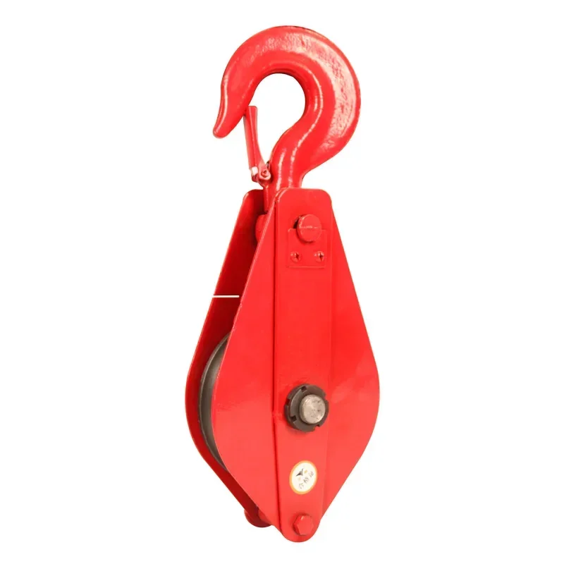 

NEW High Strength Single Wheel Lifting Hook Pulley Block for Material Handling Equipment Part