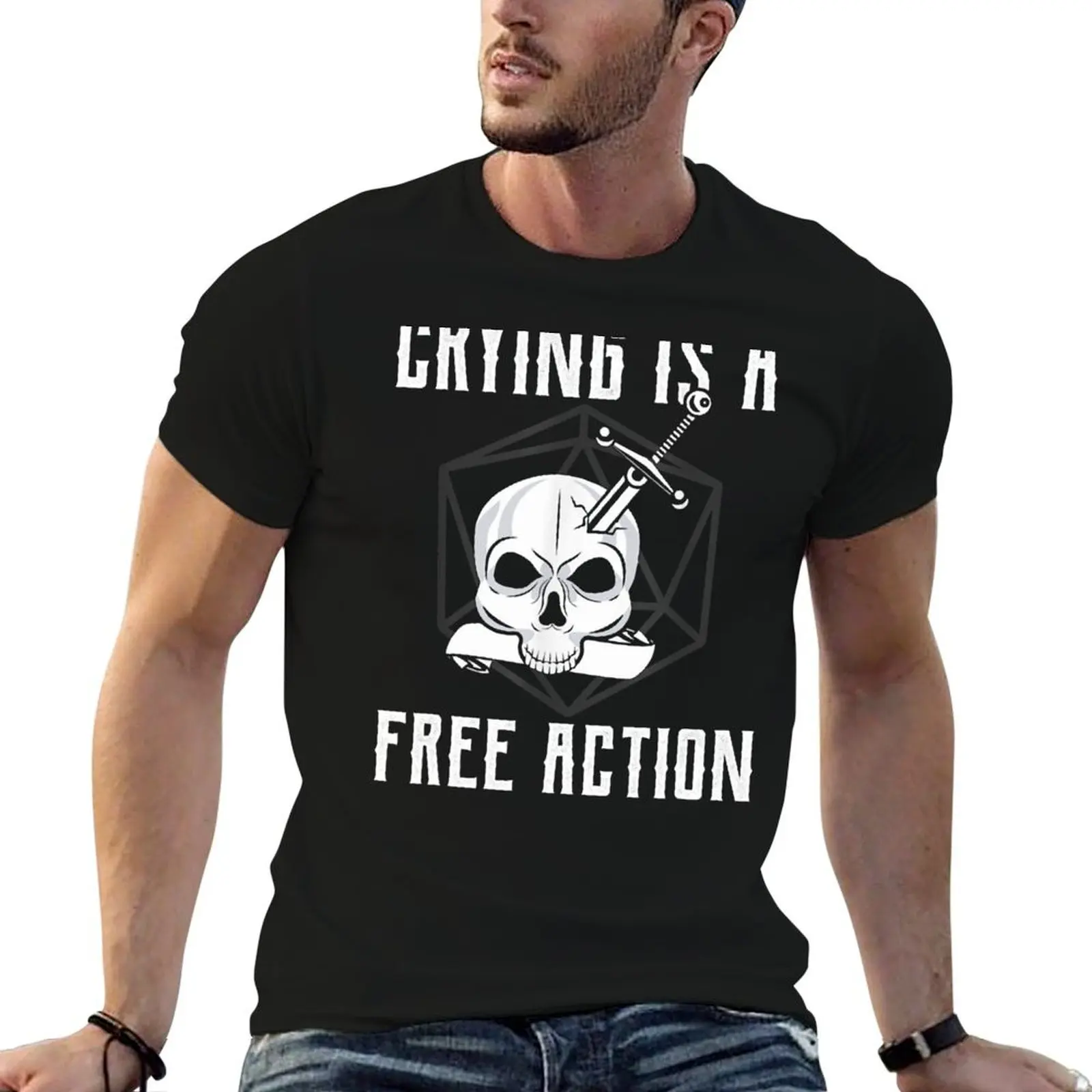 Crying is a free action T-Shirt Big and Tall Gym T-Shirt