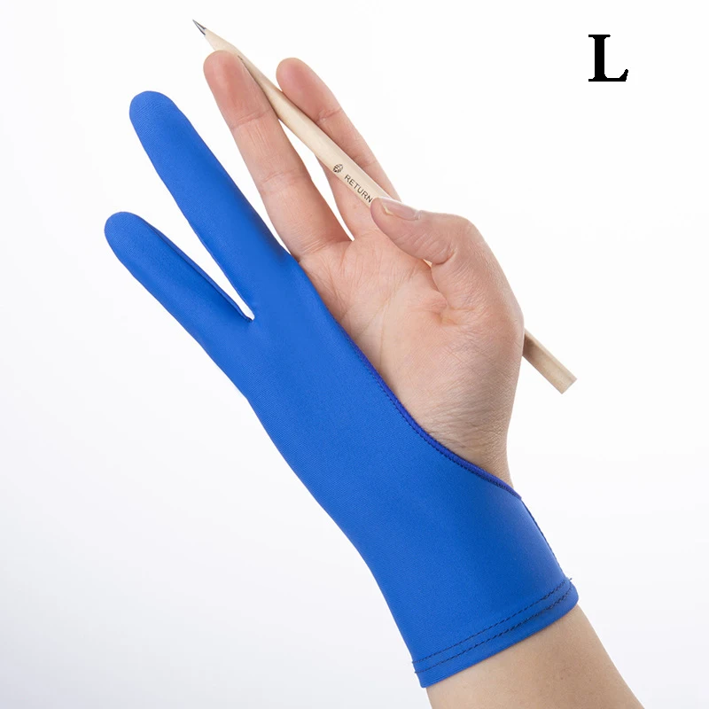 Anti-fouling Two-Fingers Anti-touch Painting Glove For Drawing Tablet Right And Left Glove Anti-Fouling For IPad Screen Board