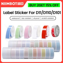 GZL2004 D11 Niimbot Printing Label Paper Waterproof Anti-Oil Tear-Resistant Price Label Color Sticker Paper Roll D110