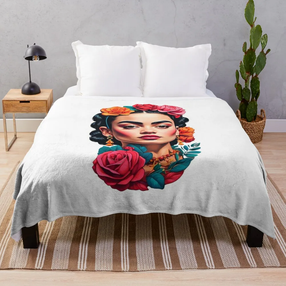 

“Frida's colors” - 17 Throw Blanket Multi-Purpose Flannels Cute Blankets Sofas Of Decoration Blankets