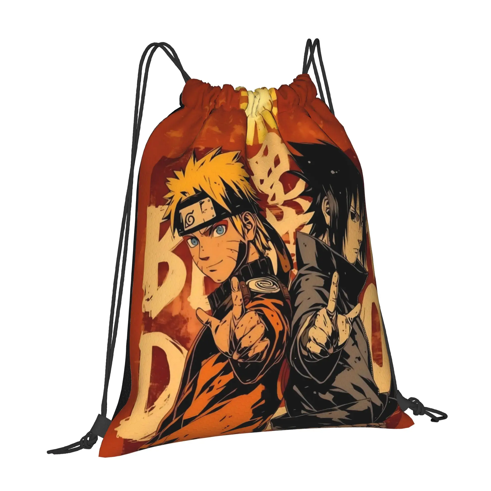 sports Pouch Naruto anime comic  Portable Hiking Drawstring Bags Riding Backpack Gym Clothes Storage Backpacks