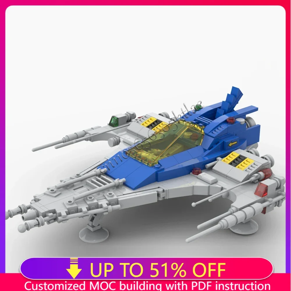 

426 шт., известный космический фильм, MOC Galaxy, модель самолетов-истребителей, творческие идеи «сделай сам», детская игрушка в сборе, головоломка, подарок на день рождения MOC-10497