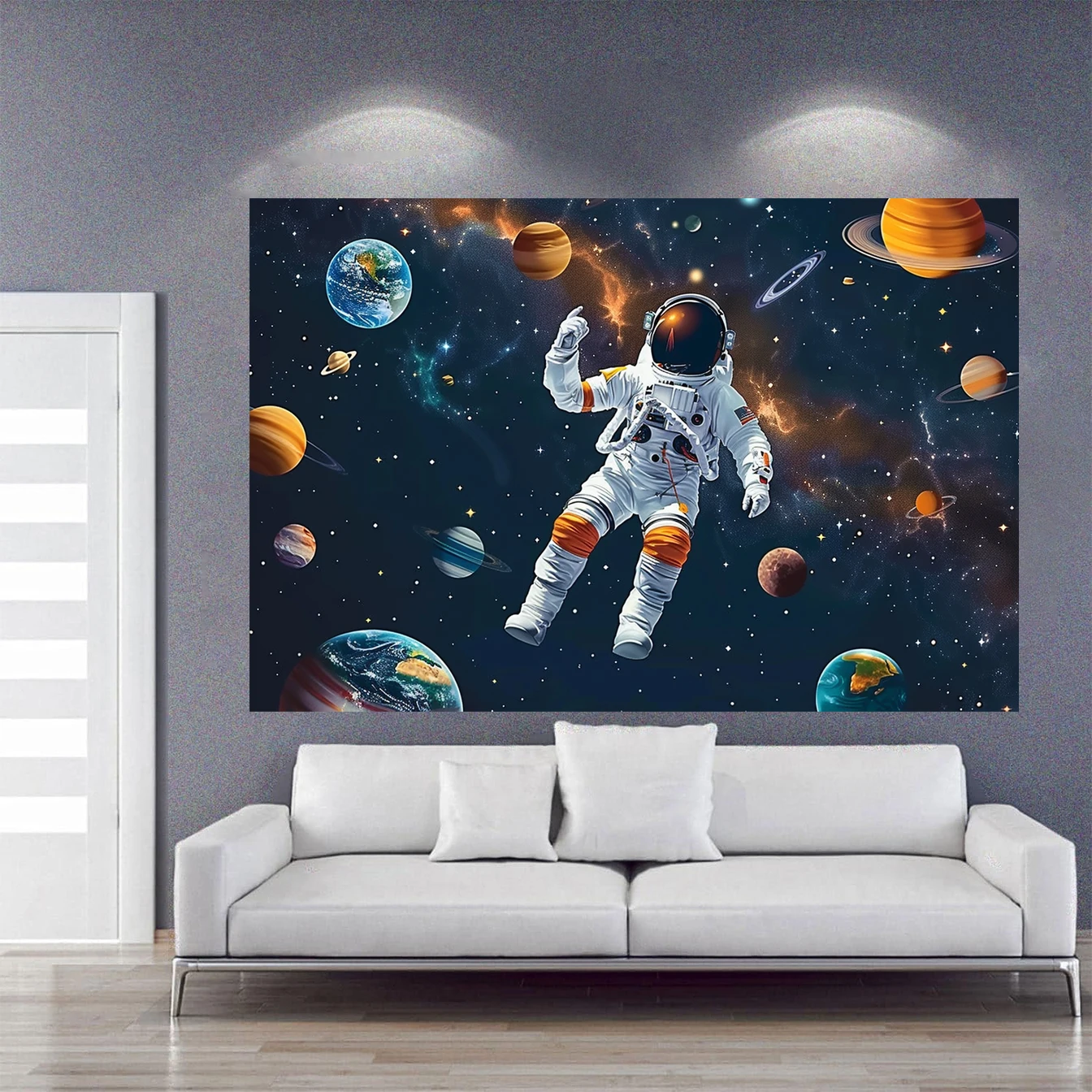 5×3 ft Outer Space Backdrop Galaxy Planet Decorative Background Universe Planet Decoration Backdrop Outer Space Astronaut Banner