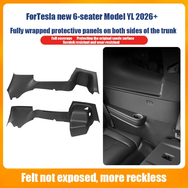 

For Tesla Model YL Launch 2026 Front Rear Door Sill Guard Anti Scratch Anti-kickThreshold Strips Interior Protection Accessories